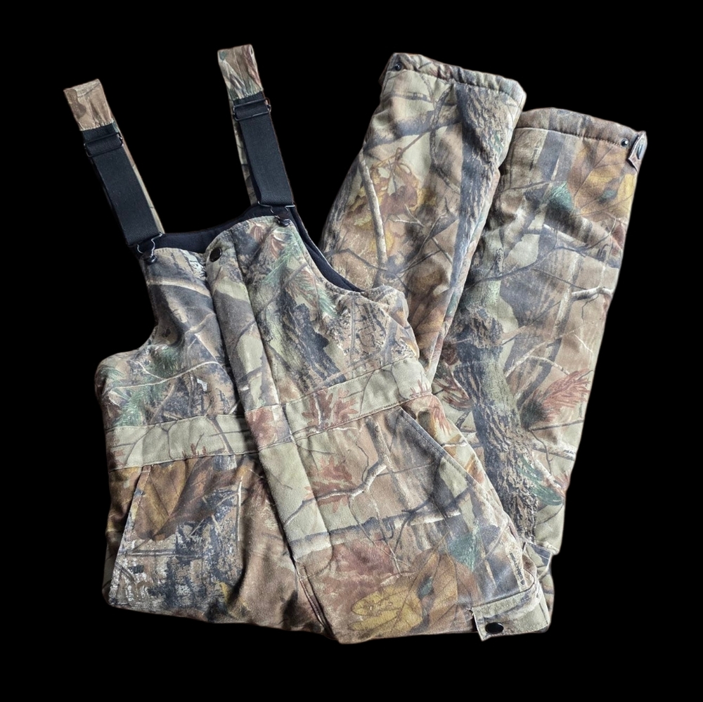 Vintage- Real Work Wear Original Camoflage Insulated Bib Overalls